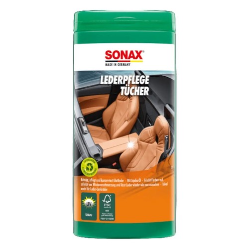 Sonax lederpflegetücher box - lederpflegetücher,